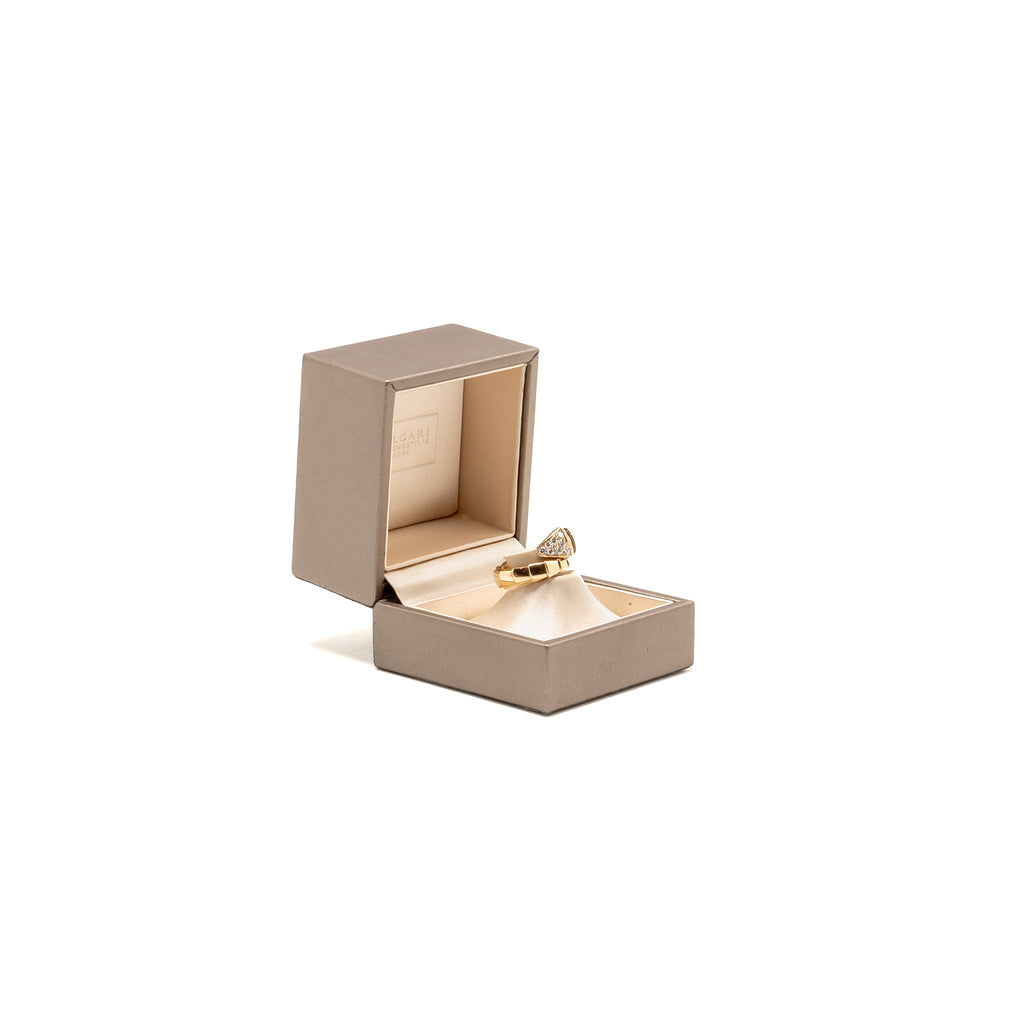 BVLGARI SERPENTI VIPER RING 18K ROSE GOLD WITH PAVED DIAMONDS