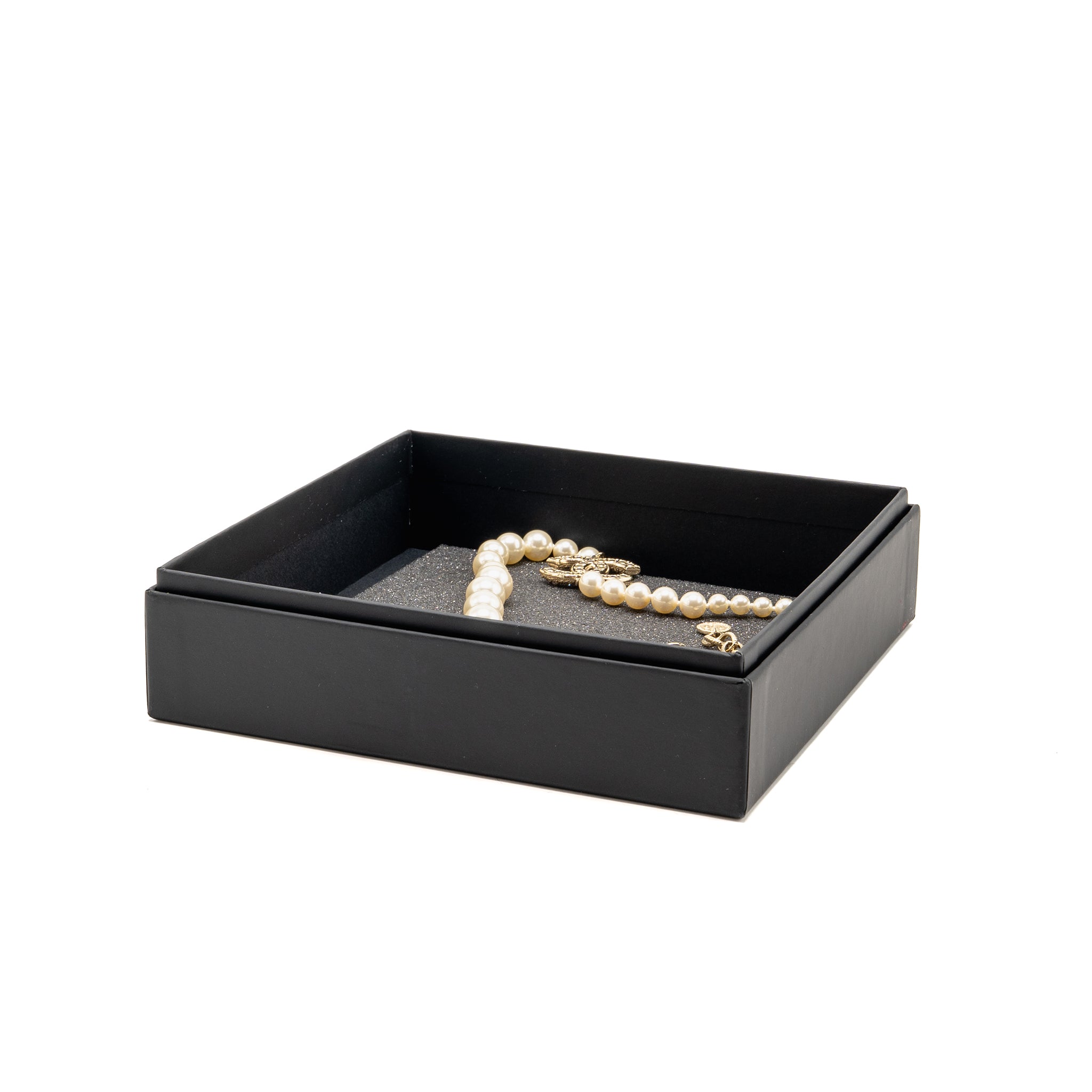 CHANEL CC PEARL AND COCO CHARM NECKLACE/CHOKER AND EARRINGS CRYSTAL GOLD TONE (SELL IN SET)