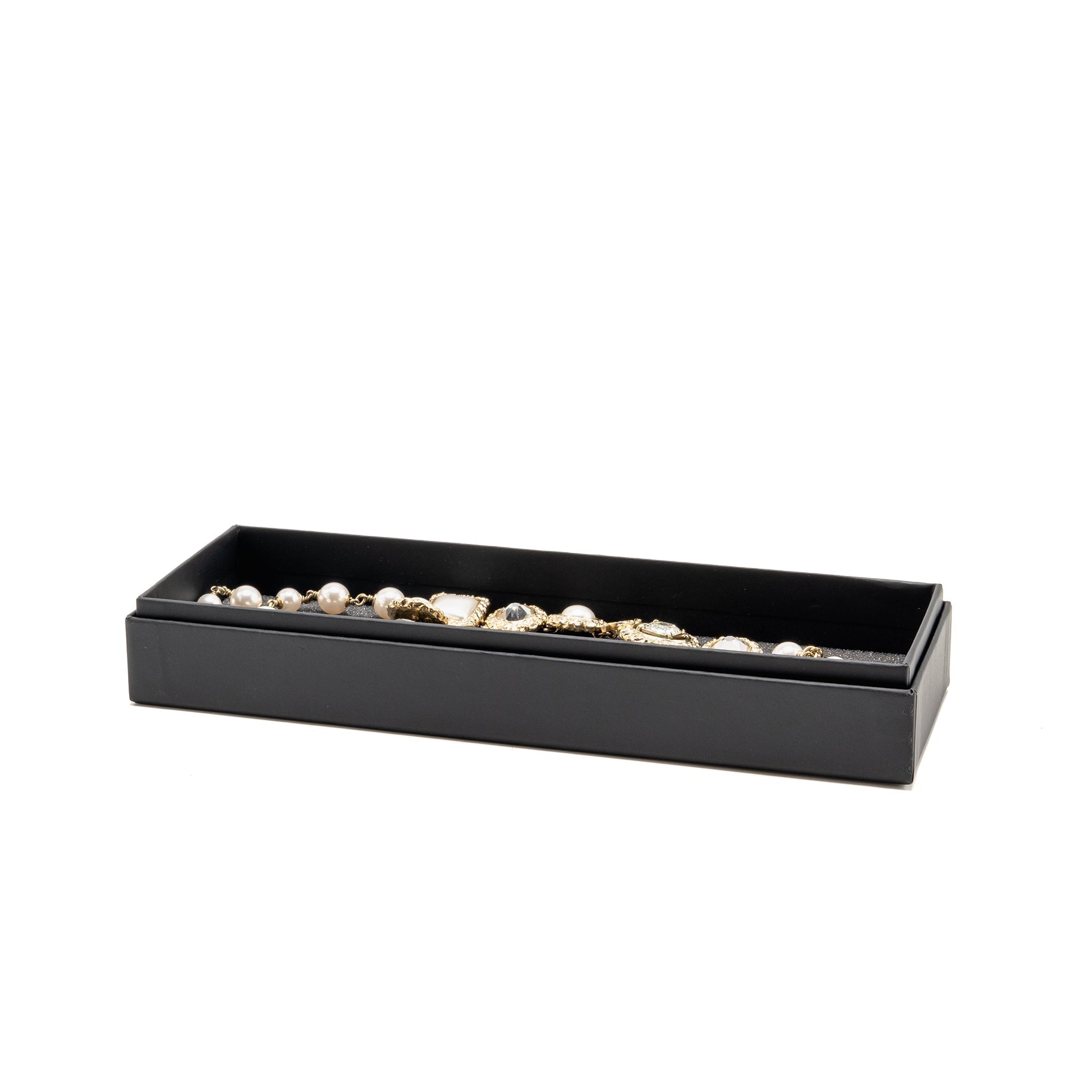 CHANEL CC DROP NECKLACE/CHOKER AND EARRINGS PEARL/CRYSTAL GOLD TONE (SELL IN SET)