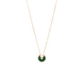 CARTIER AMULETTE DE CARTIER NECKLACE, XS MODEL, MALACHITE ROSE GOLD DIAMOND
