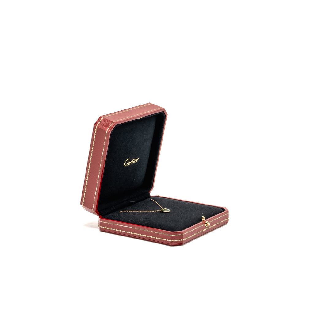 CARTIER AMULETTE DE CARTIER NECKLACE, XS MODEL, MALACHITE ROSE GOLD DIAMOND