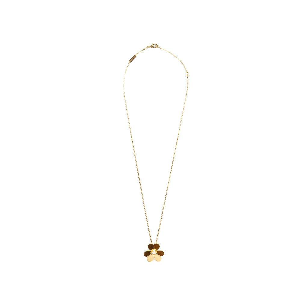 VAN CLEEF & ARPELS FRIVOLE PENDANT YELLOW GOLD DIAMONDS