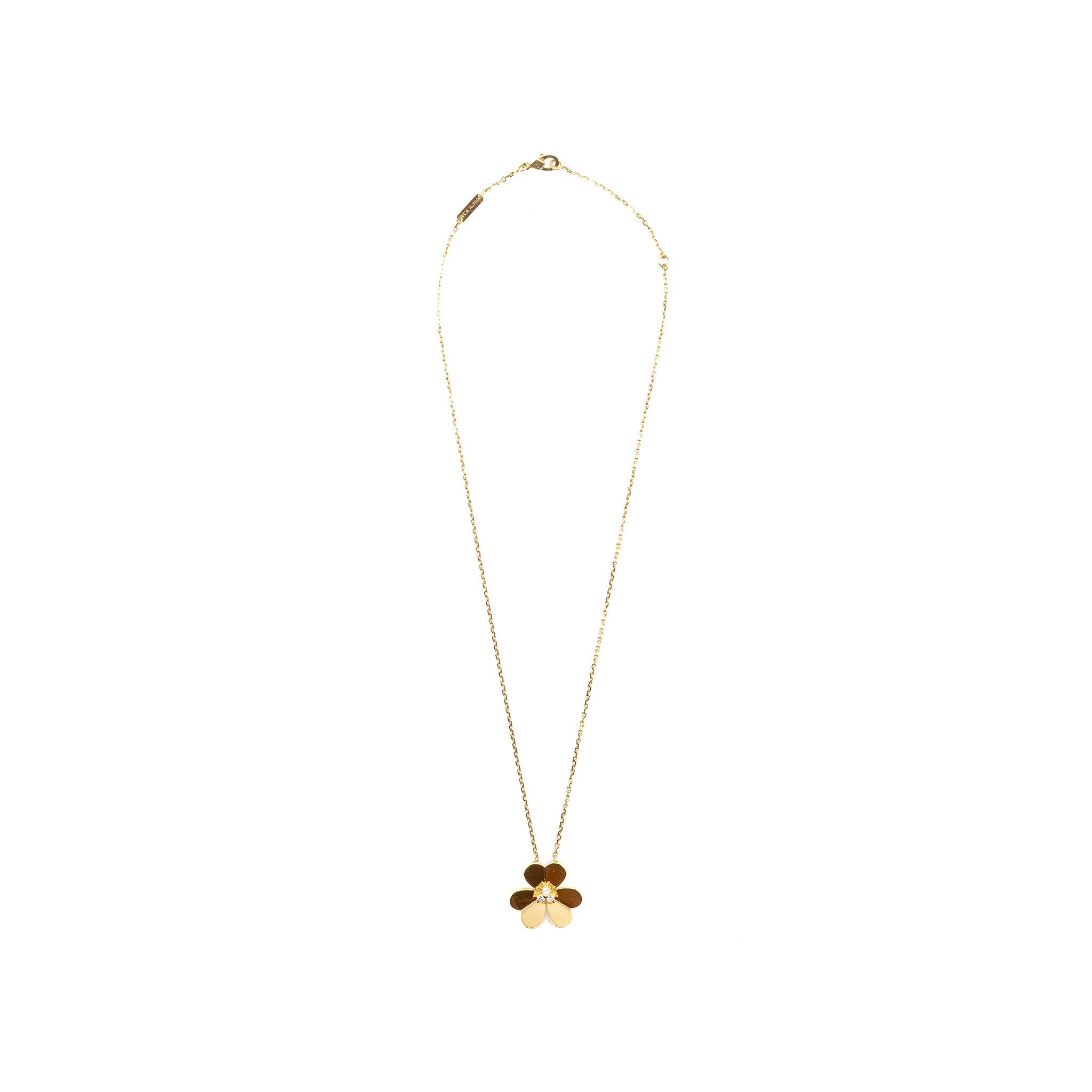 VAN CLEEF & ARPELS FRIVOLE PENDANT YELLOW GOLD DIAMONDS