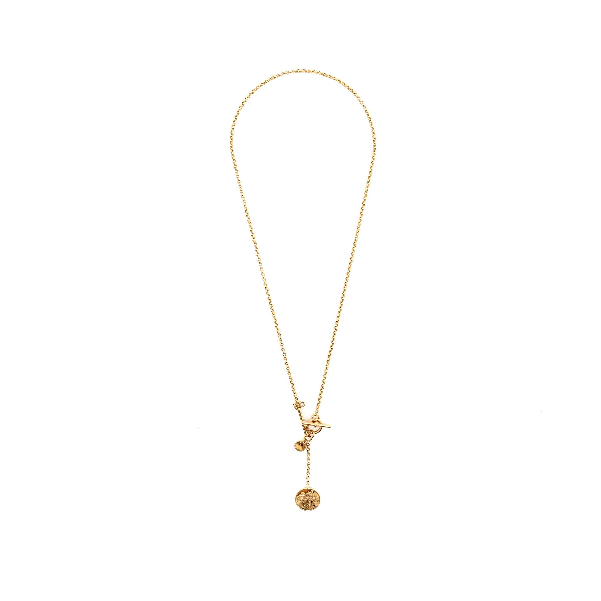 HERMES EX-LIBRIS PENDANT ROSE GOLD, DIAMOND