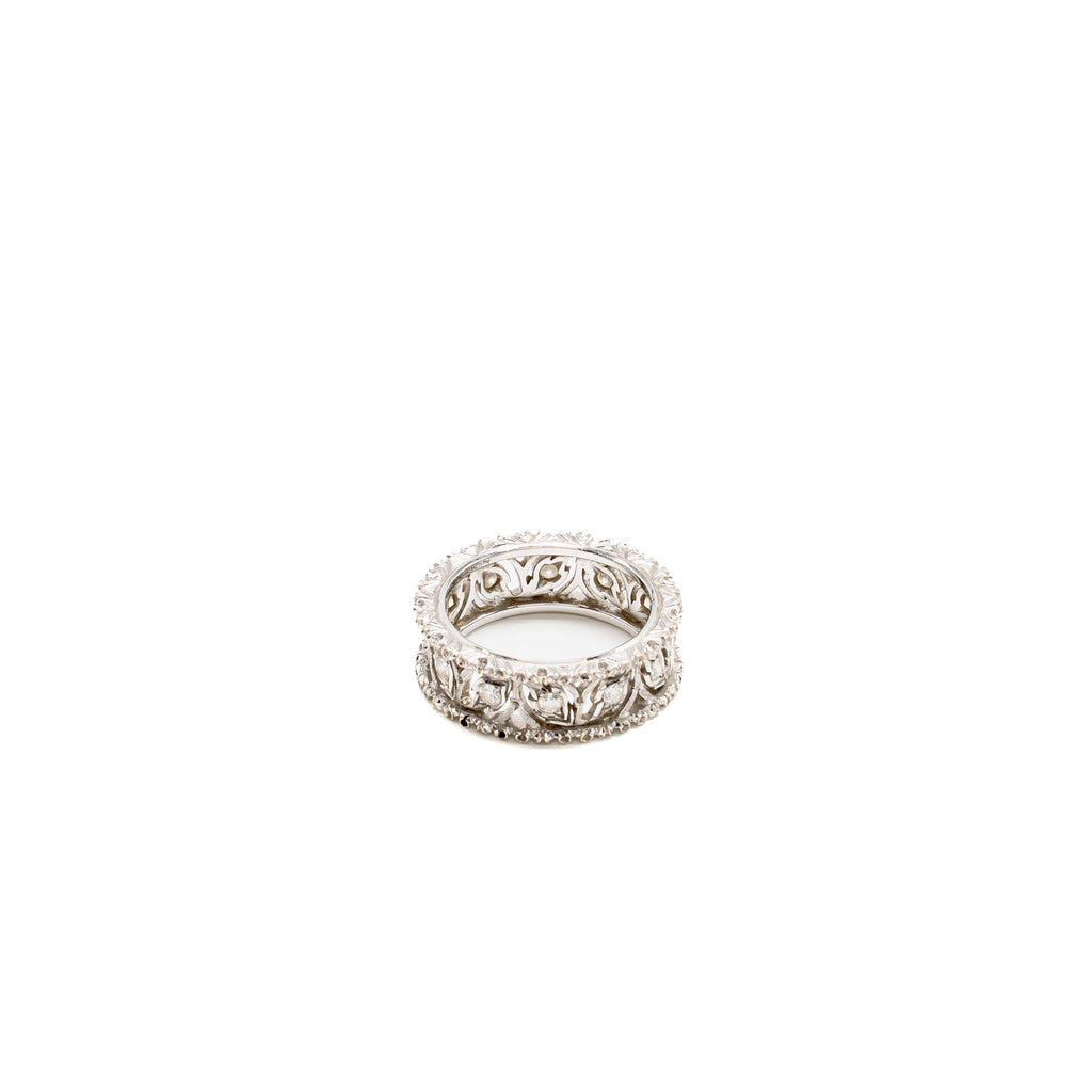 BUCCELLATI RAMAGE ETERNELLE RING WHITE GOLD WITH DIAMONDS