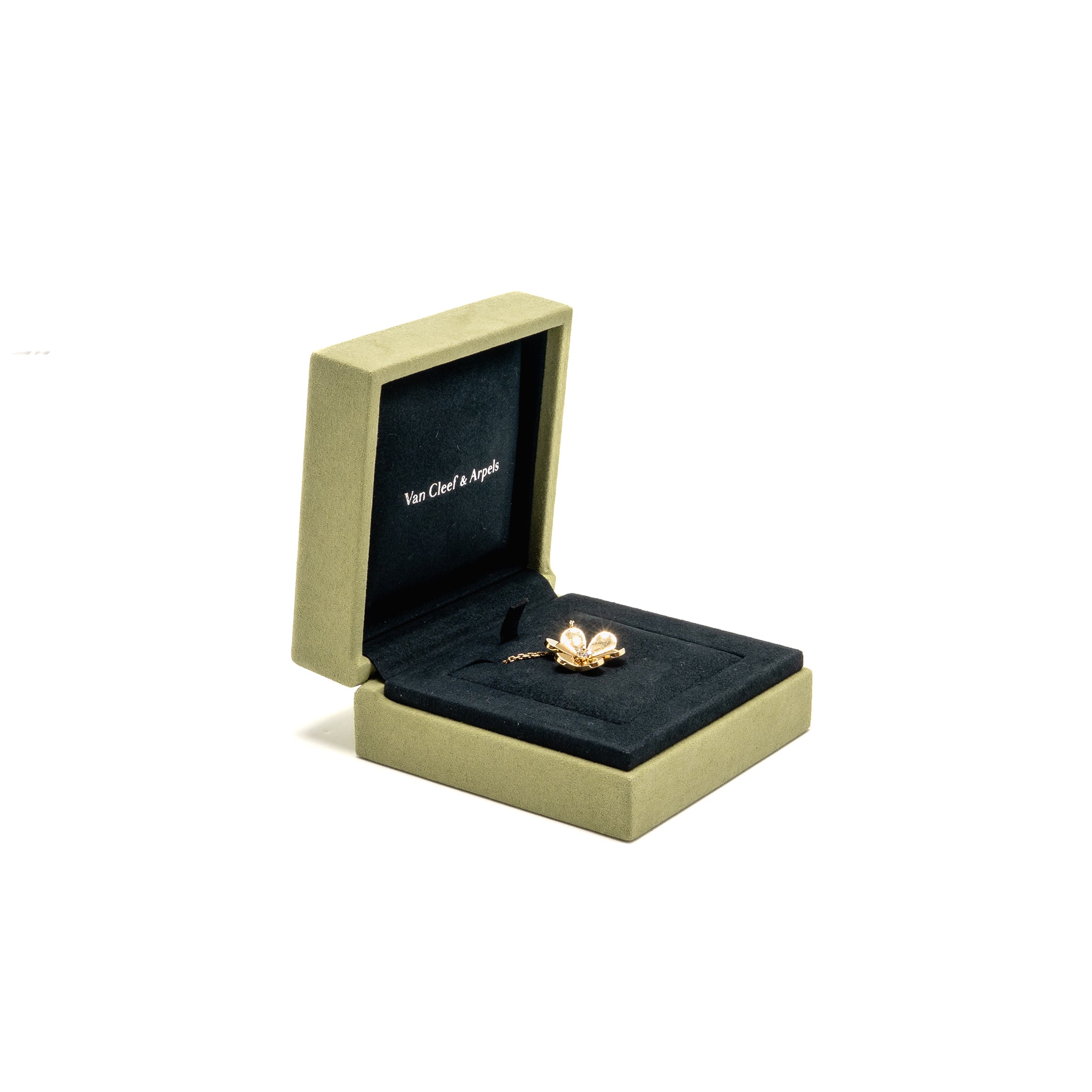 VAN CLEEF & ARPELS FRIVOLE PENDANT YELLOW GOLD DIAMONDS