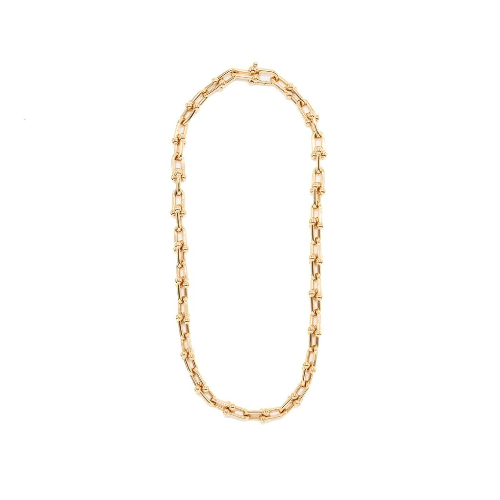 TIFFANY HARDWARE MEDIUM LINK NECKLACE ROSE GOLD