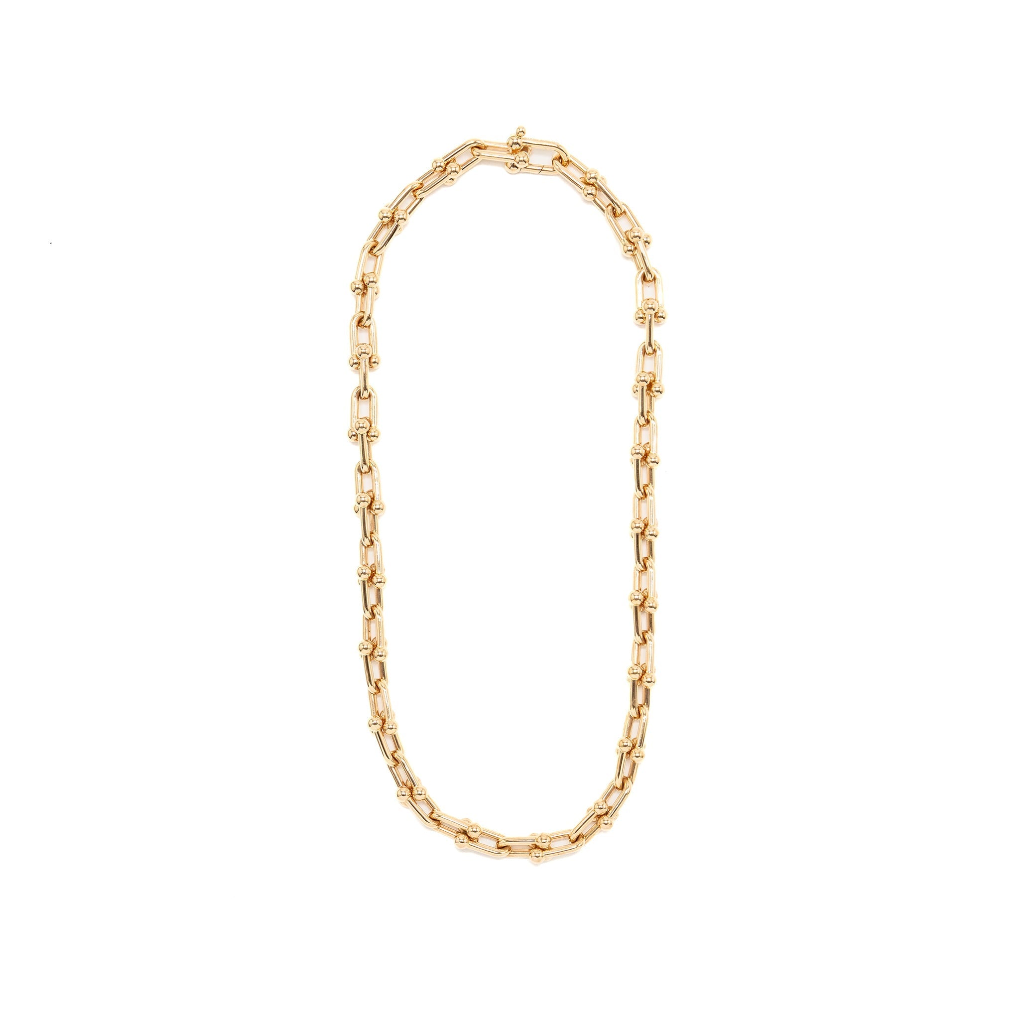 TIFFANY HARDWARE MEDIUM LINK NECKLACE ROSE GOLD