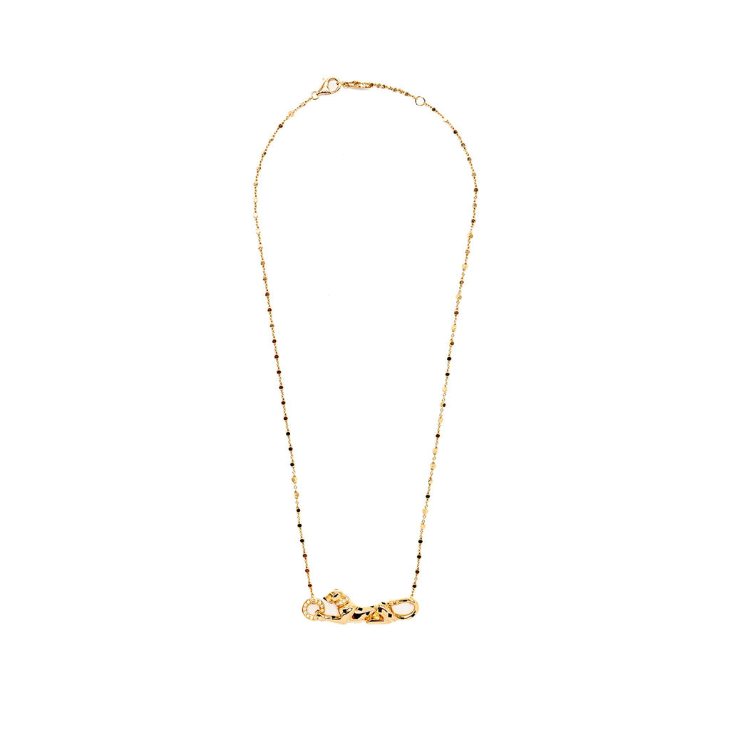 CARTIER PANTHER DE CARTIER PENDANT ROSE GOLD/TSAVORITE GARNETS/DIAMONDS
