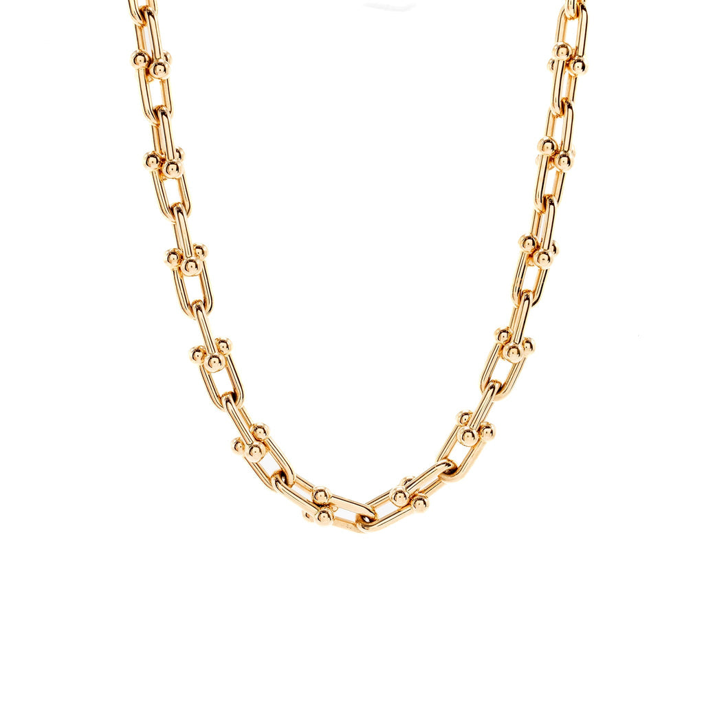 TIFFANY HARDWARE MEDIUM LINK NECKLACE ROSE GOLD