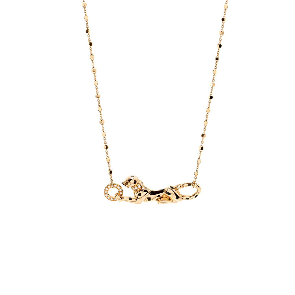 CARTIER PANTHER DE CARTIER PENDANT ROSE GOLD/TSAVORITE GARNETS/DIAMONDS
