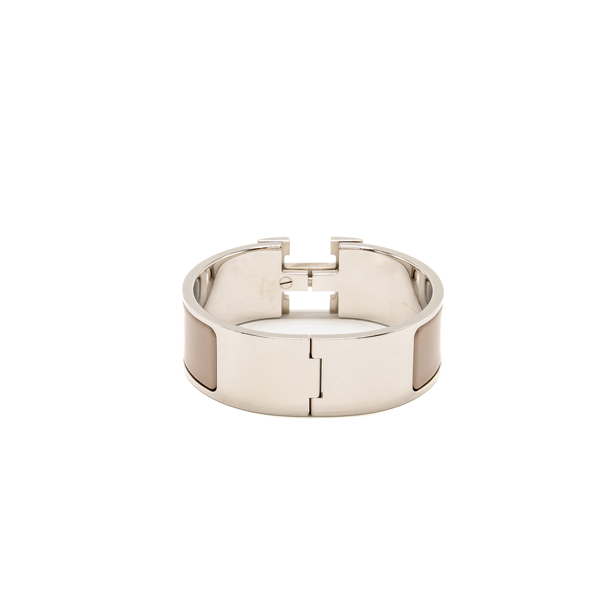 HERMES CLIC CLAC H WIDE BRACELET MARRON GLACE SHW