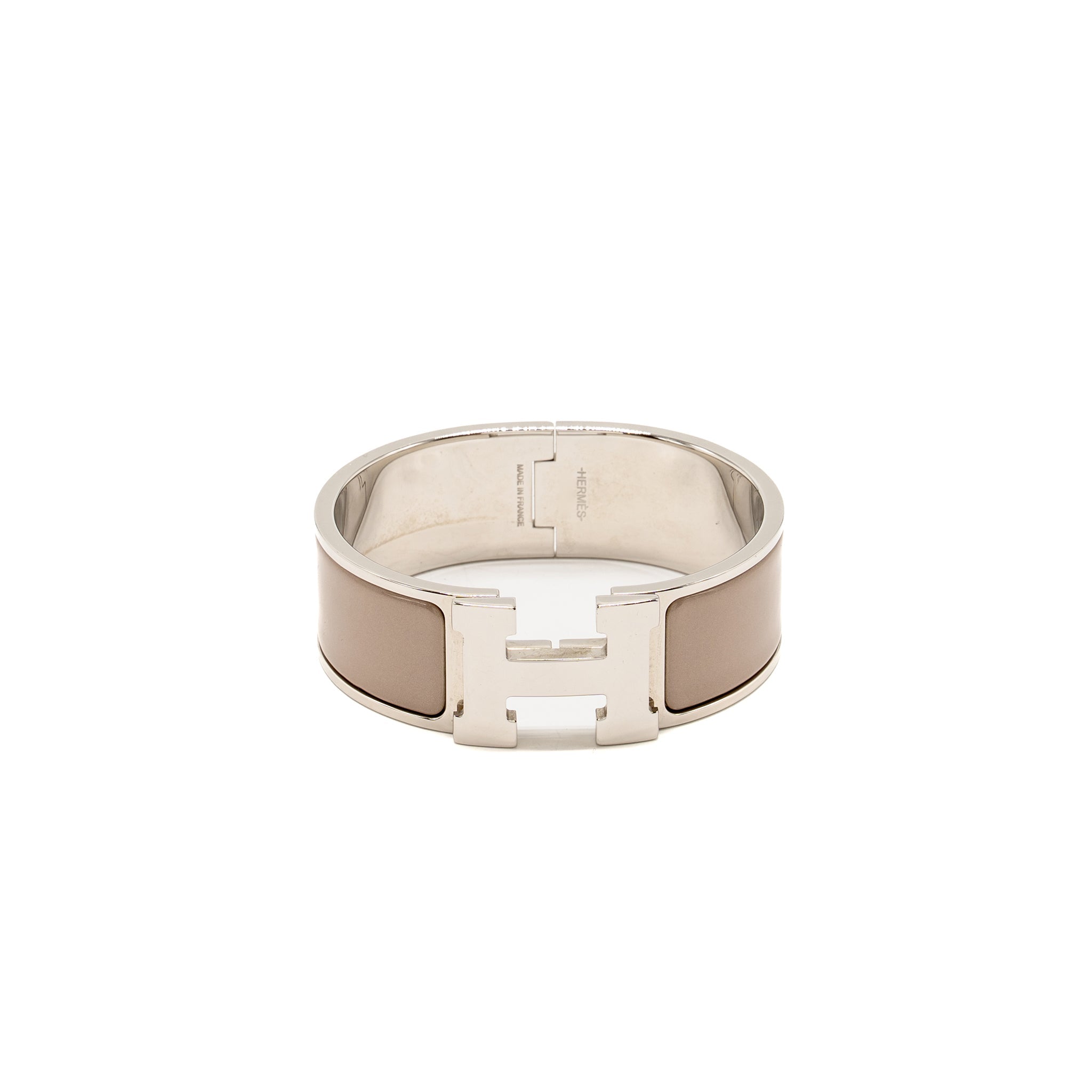 HERMES CLIC CLAC H WIDE BRACELET MARRON GLACE SHW
