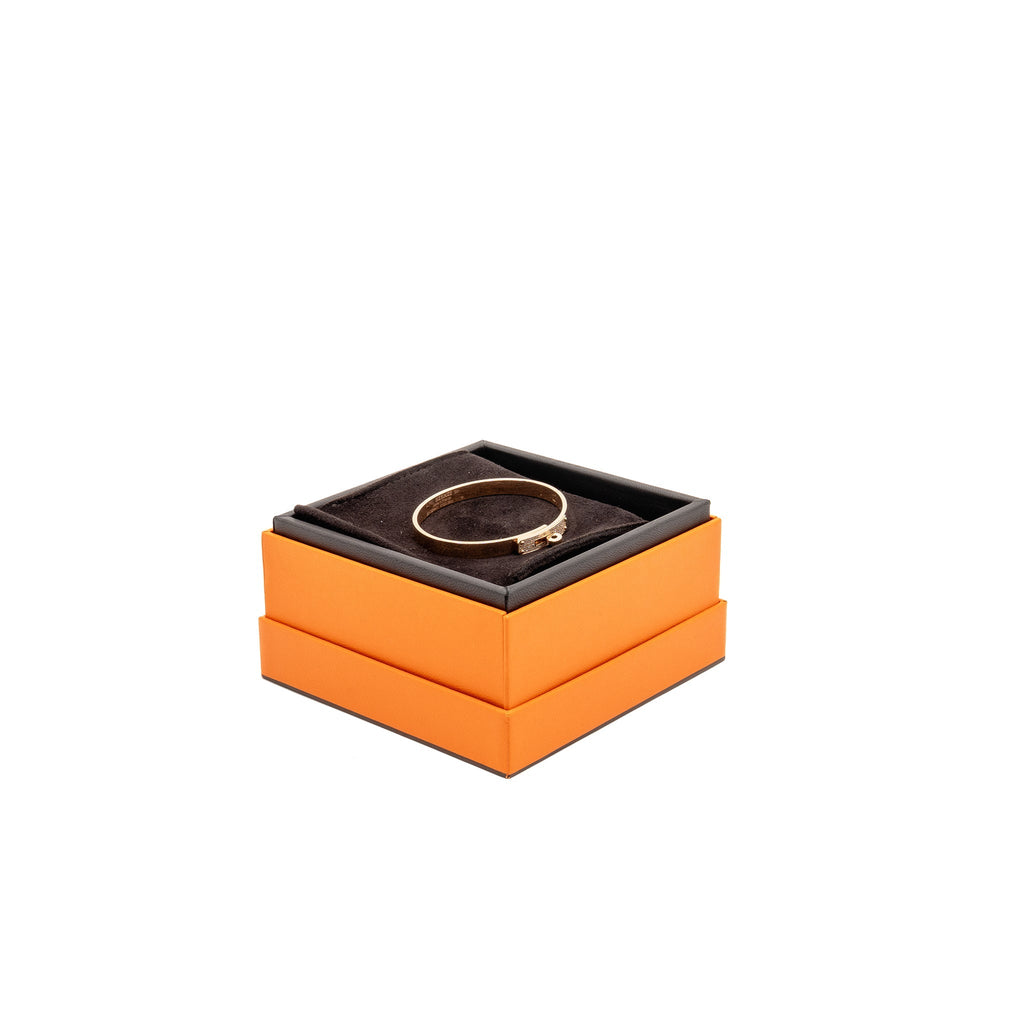 HERMES KELLY BRACELET ROSE GOLD, DIAMONDS