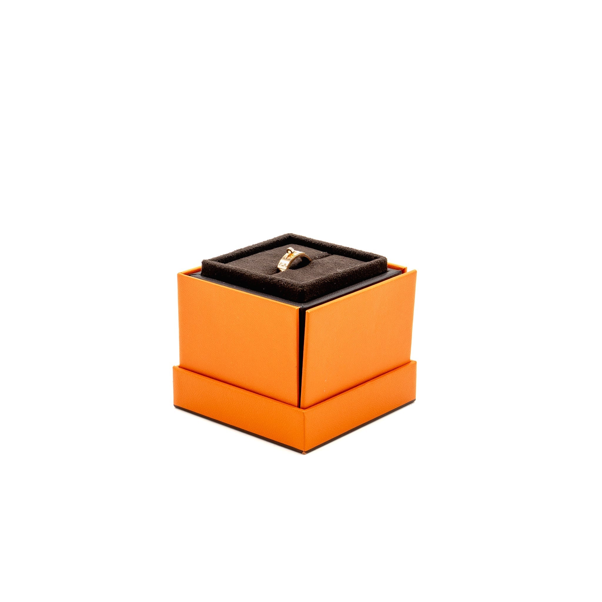 HERMES KELLY RING ROSE GOLD DIAMONDS