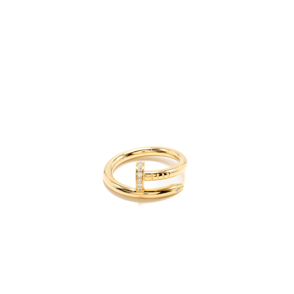 CARTIER JUSTE UN CLOU RING, CLASSIC MODEL YELLOW GOLD WITH DIAMONDS
