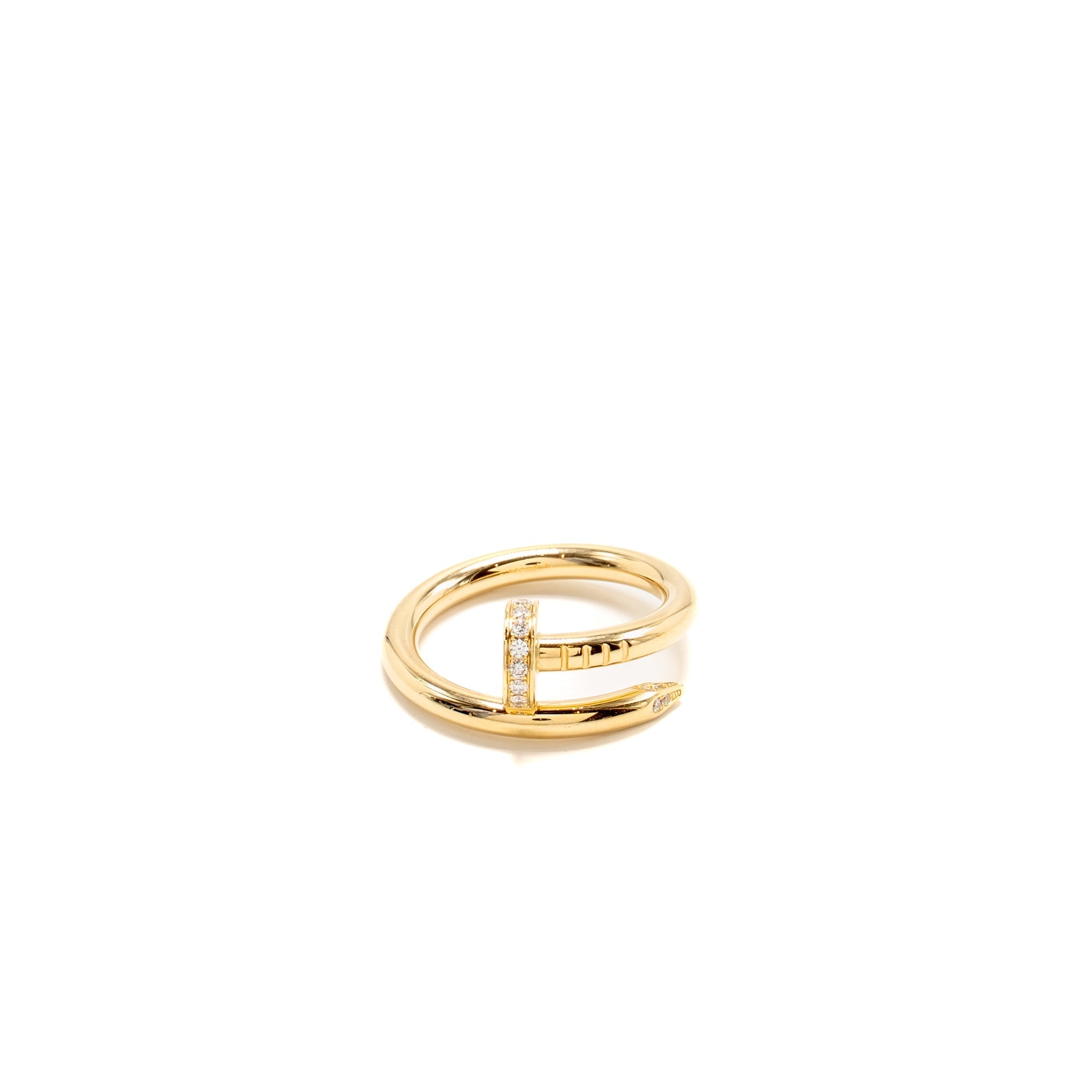 CARTIER JUSTE UN CLOU RING, CLASSIC MODEL YELLOW GOLD WITH DIAMONDS