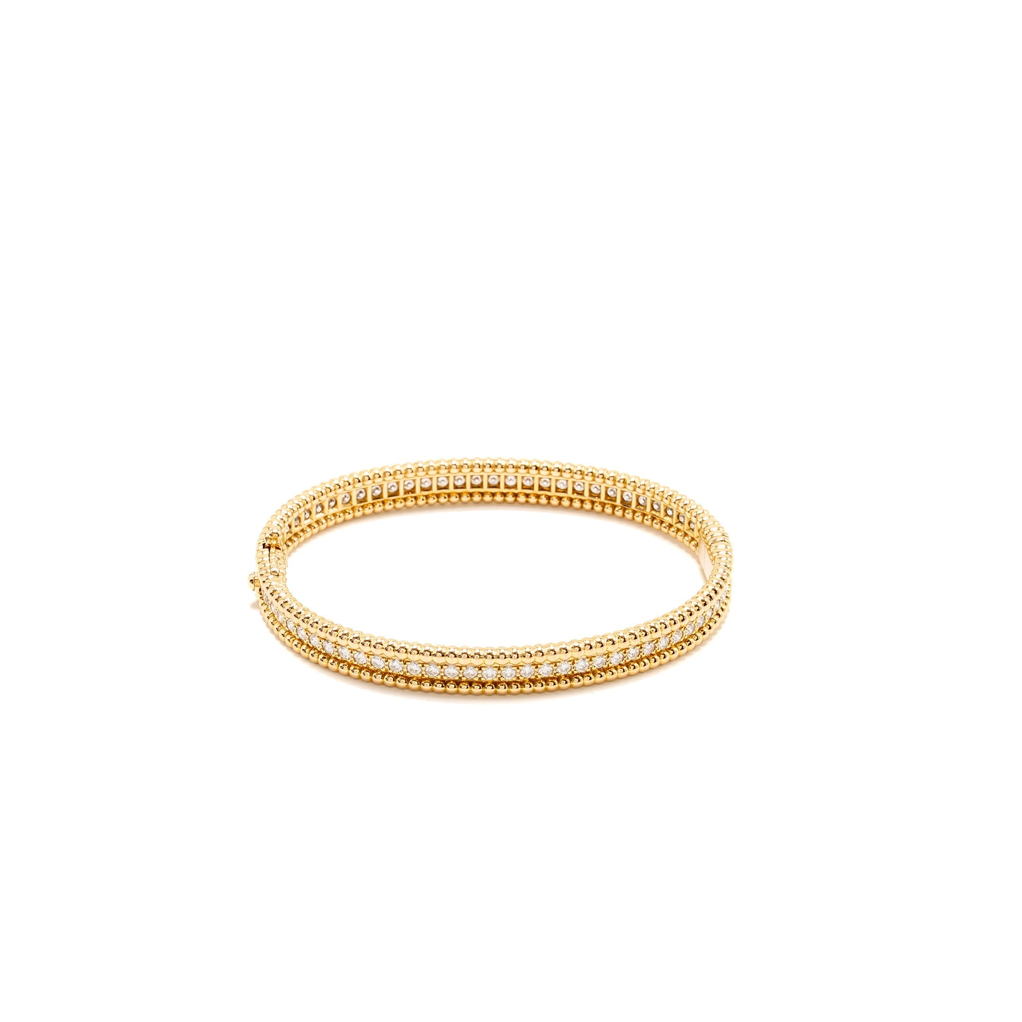 VAN CLEEF & ARPELS PERLEE DIAMONDS BRACELET, 1 ROW, EXTRA ROSE GOLD, DIAMONDS