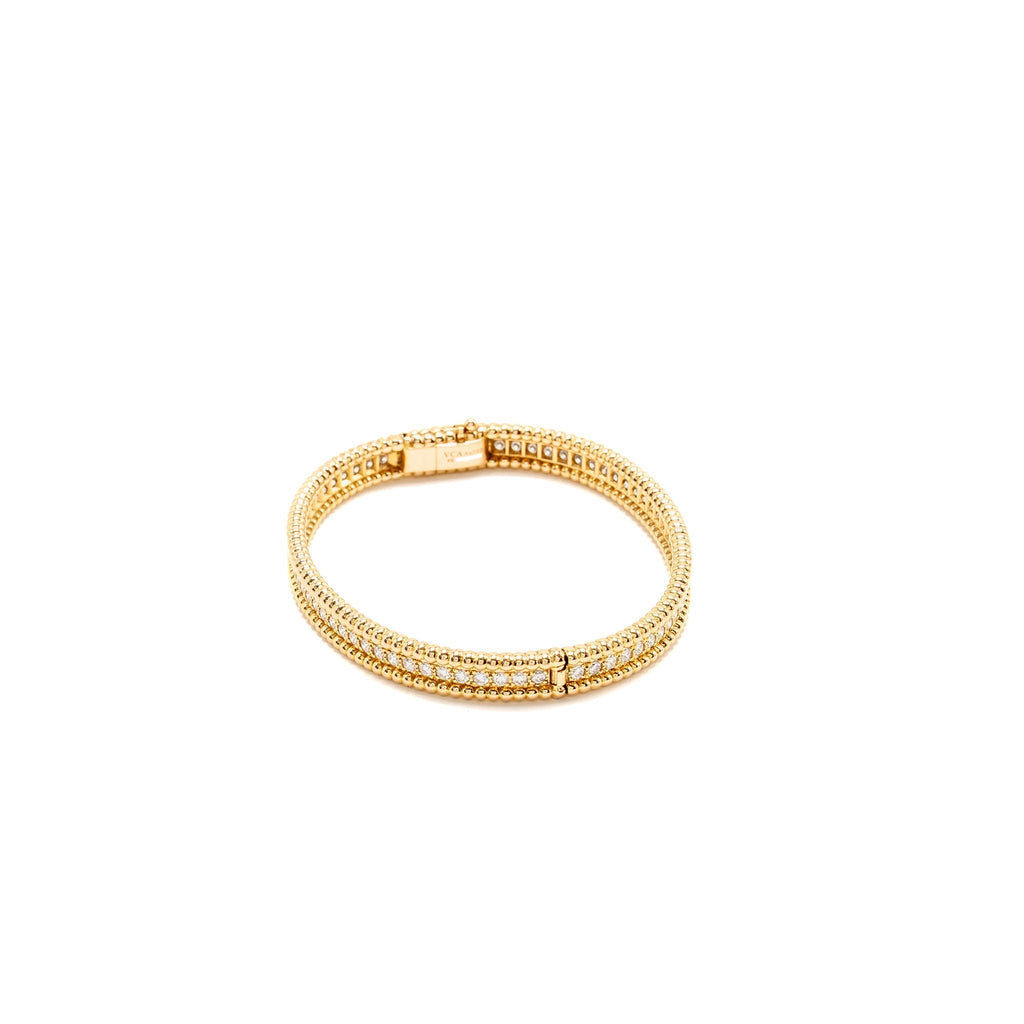 VAN CLEEF & ARPELS PERLEE DIAMONDS BRACELET, 1 ROW, EXTRA ROSE GOLD, DIAMONDS