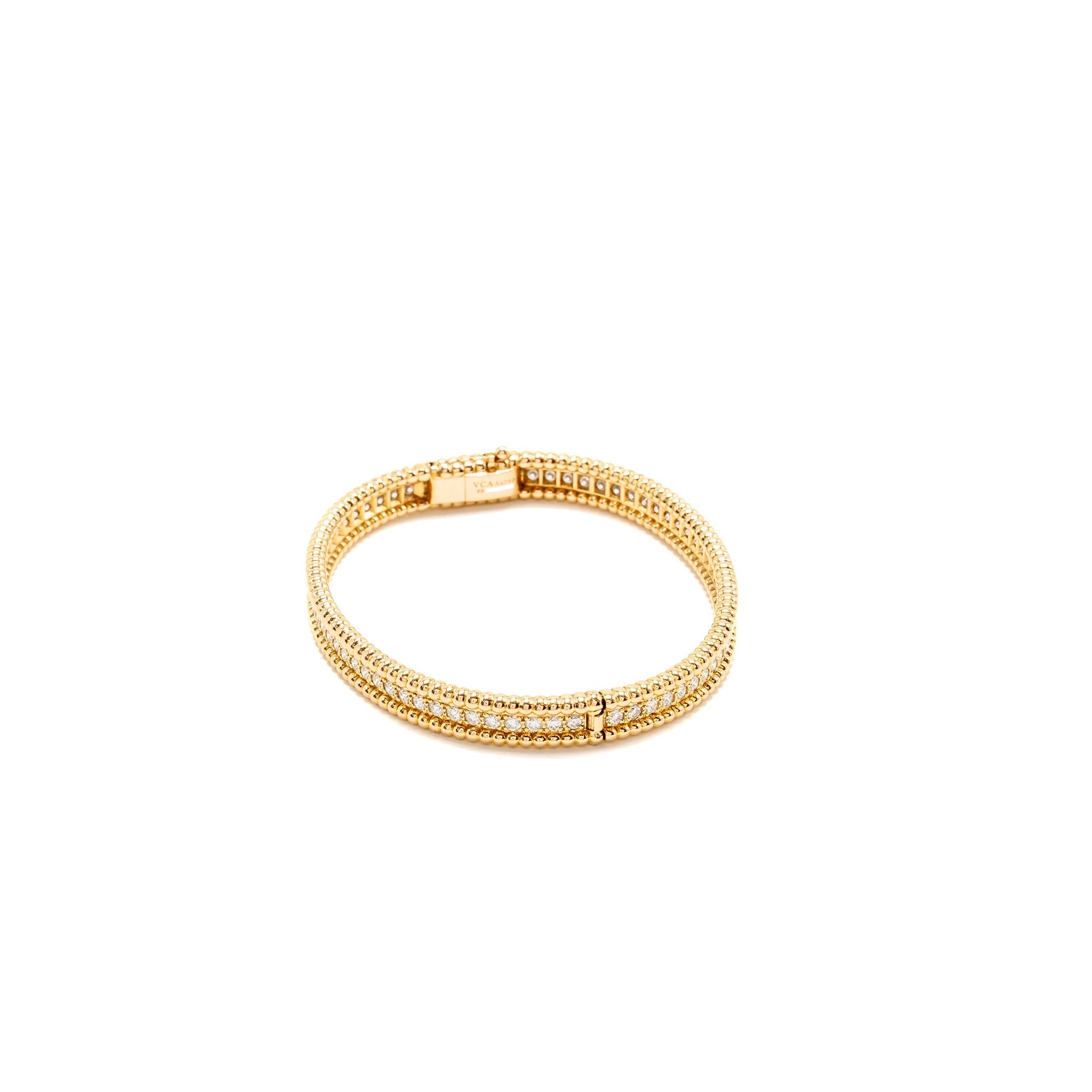 VAN CLEEF & ARPELS PERLEE DIAMONDS BRACELET, 1 ROW, EXTRA ROSE GOLD, DIAMONDS