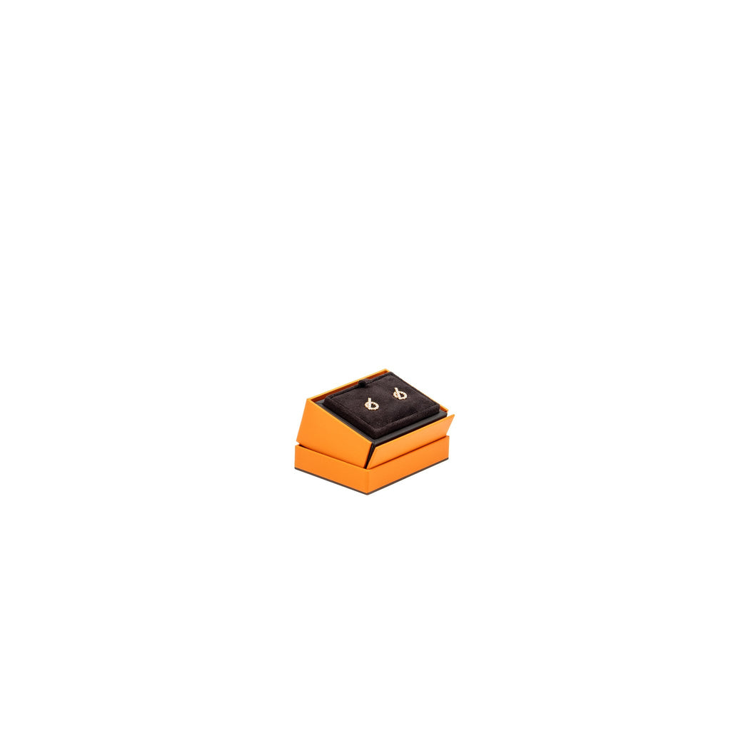 HERMES FINESSE EARRINGS ROSE GOLD DIAMONDS