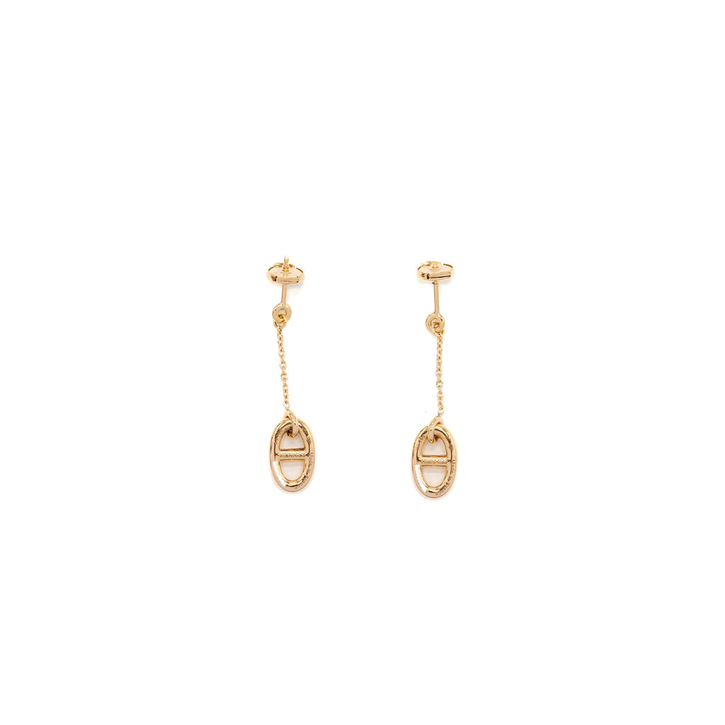 HERMES FARANDOLE EARRINGS ROSE GOLD