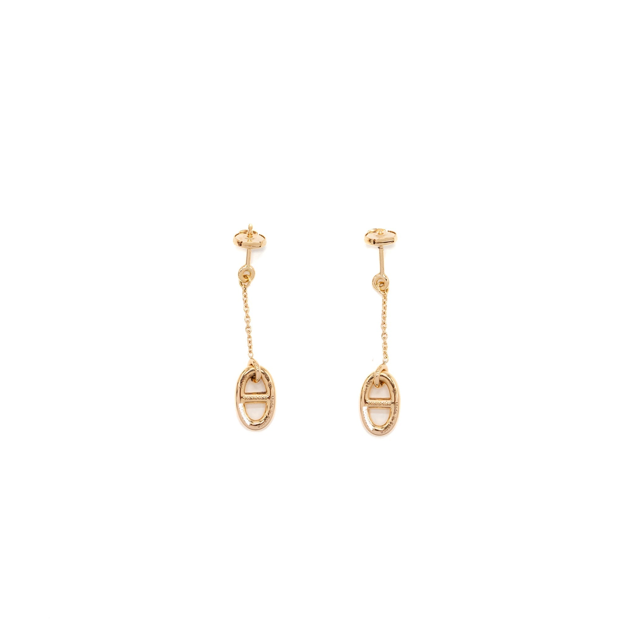 HERMES FARANDOLE EARRINGS ROSE GOLD