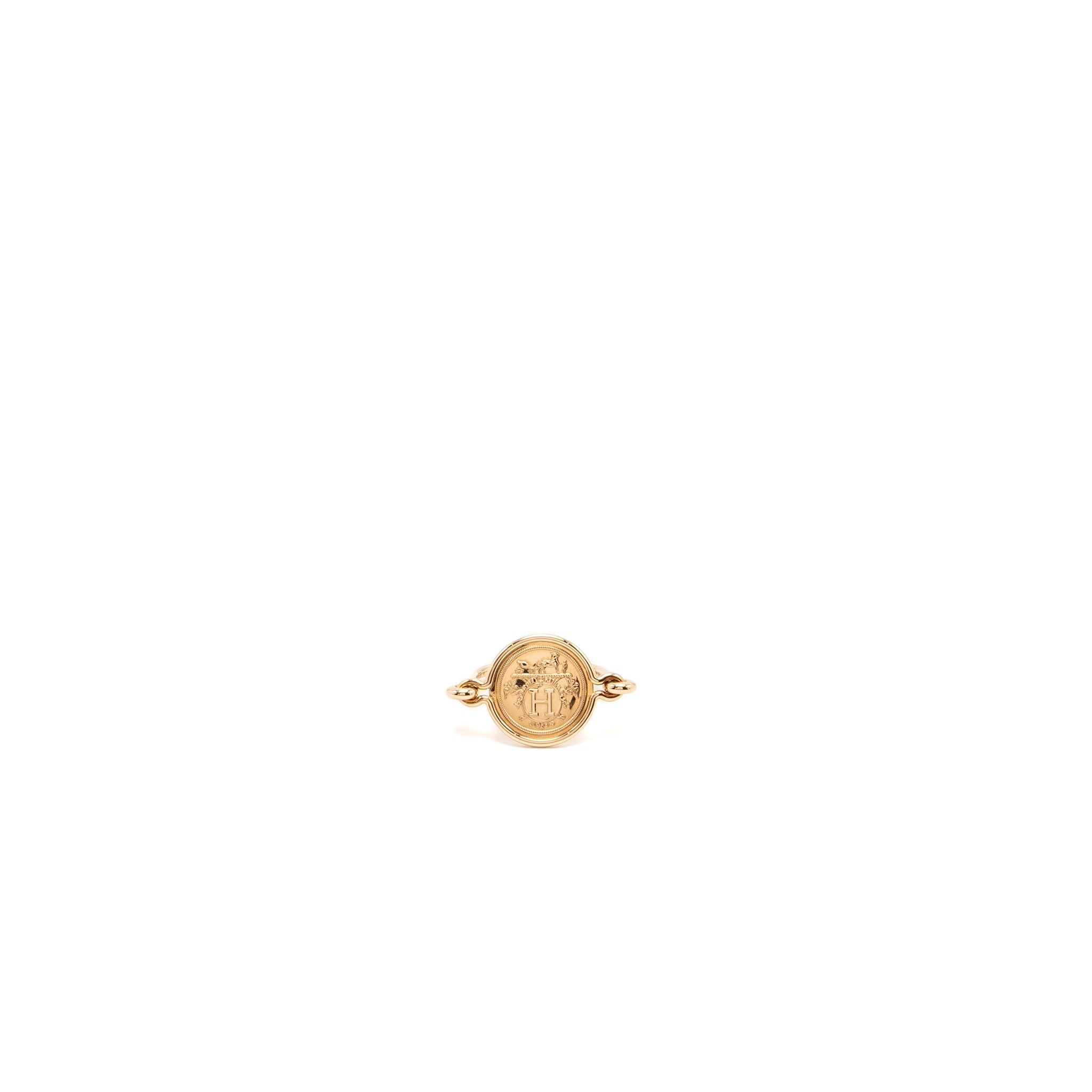 HERMES EX LIBRIS RING ROSE GOLD