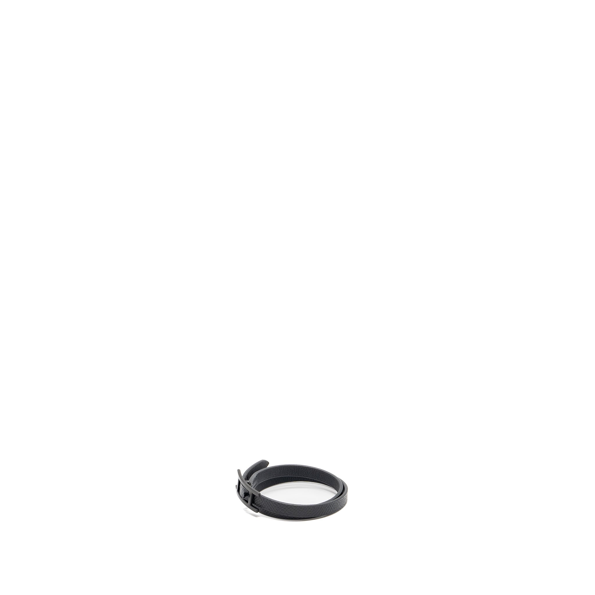 HERMES SIZE T4 BEHAPI DOUBLE TOUR BRACELET SO BLACK