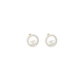 CHANEL ROUND CC LOGO EARRINGS CRYSTAL SHW