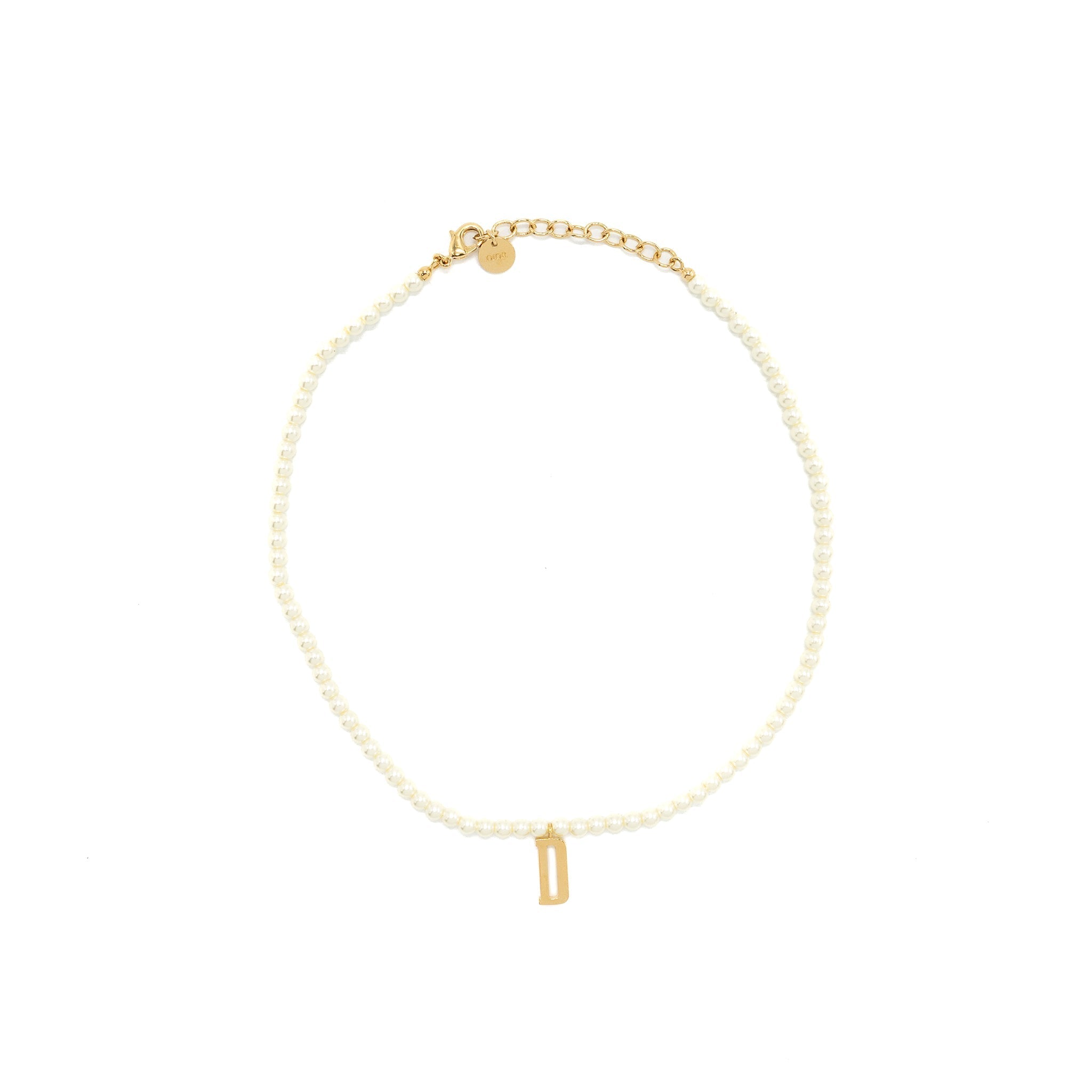 DIOR REVOLUTION NECKLACE RESIN PEARLS GHW
