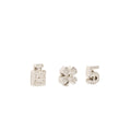 CHANEL 3 PIN ROACH PERFUME BOTTLE/CLOVER/NO.5 CRYSTAL SILVER TONE