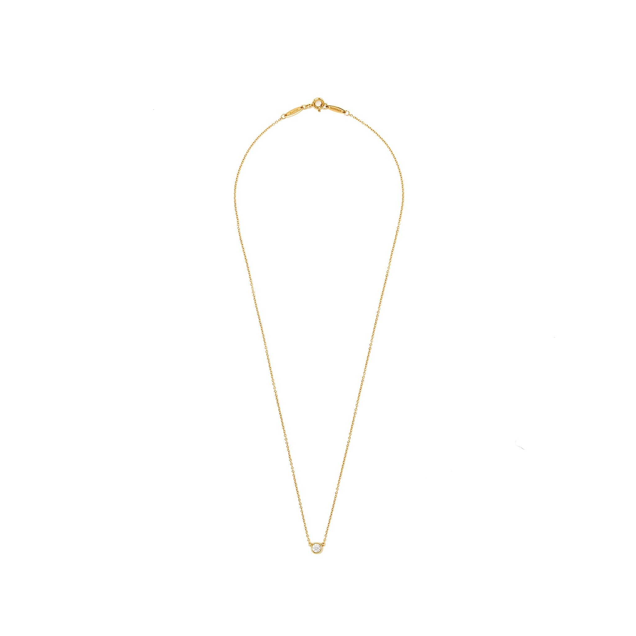 TIFFANY BY THE YARD SINGLE DIAMOND PENDANT, ROSE GOLD 0.21CT, H COLOUR VVS2