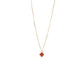 VAN CLEEF & ARPELS SWEET VINTAGE ALHAMBRA PENDANT CARNELIAN ROSE GOLD