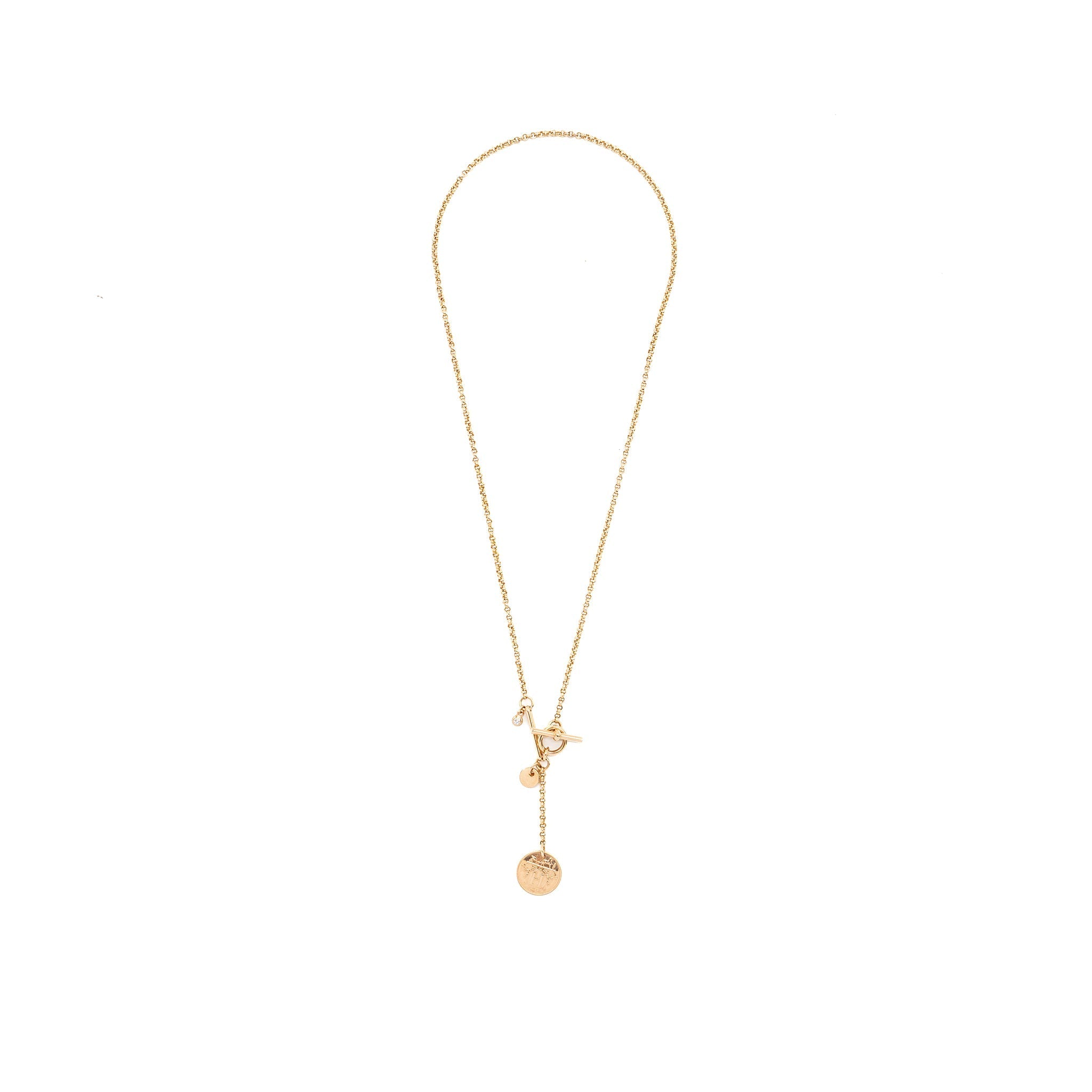 HERMES EX-LIBRIS PENDANT ROSE GOLD