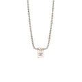 CHANEL PERFUME BOTTLE NECKLACE CRYSTAL SILVER TONE