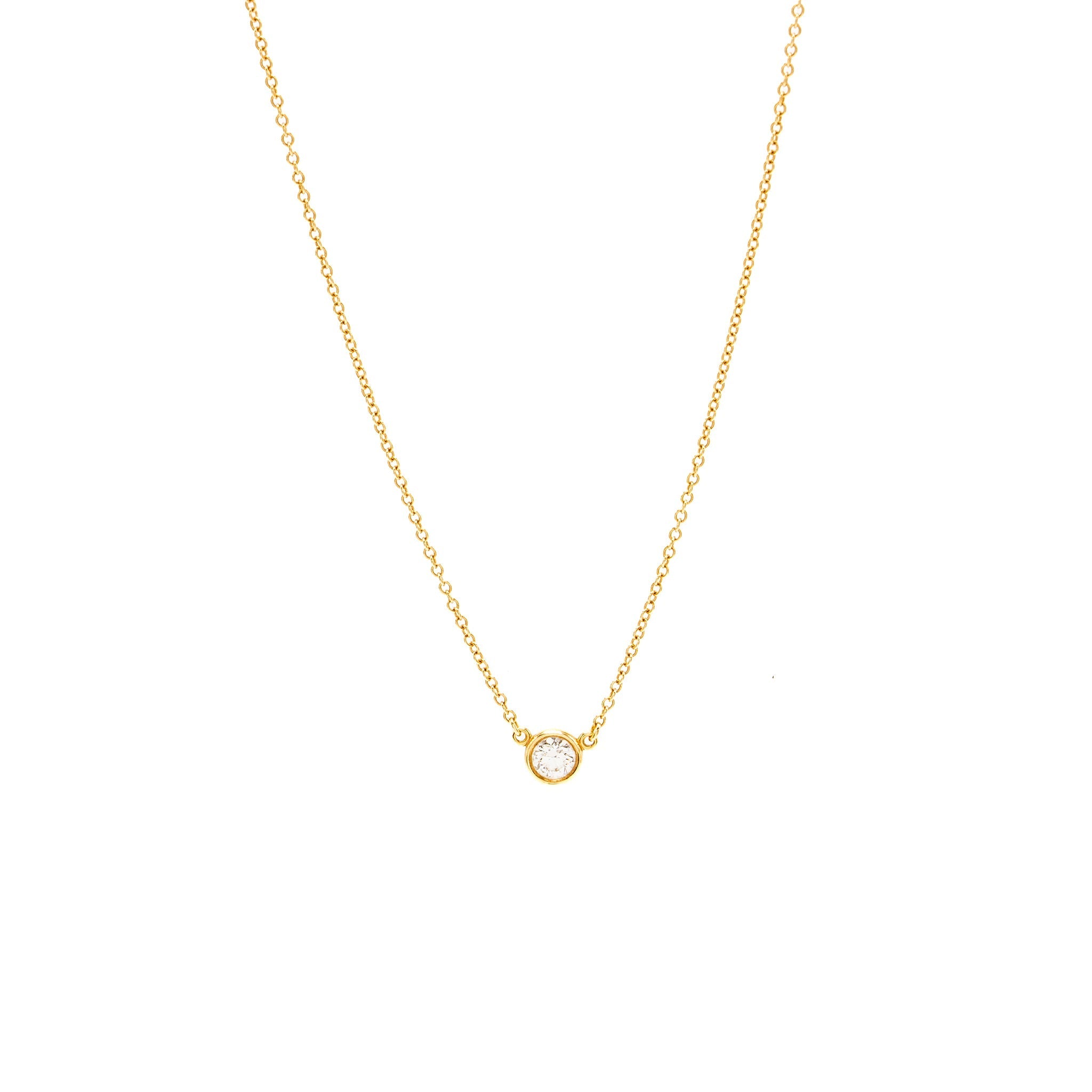TIFFANY BY THE YARD SINGLE DIAMOND PENDANT, ROSE GOLD 0.21CT, H COLOUR VVS2