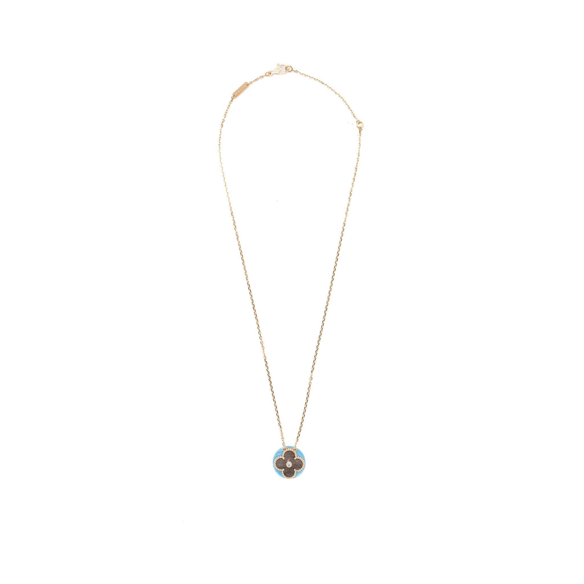 VAN CLEEF & ARPELS 2023 ALHAMBRA HOLIDAY LIMITED PENDANT SILVER OBSIDIAN ROSE GOLD DIAMOND