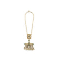 CHANEL CC LOGO/PEARL DROP NECKLACE 2015 LIMITED EDITION MULTICOLOUR LIGHT GOLD TONE