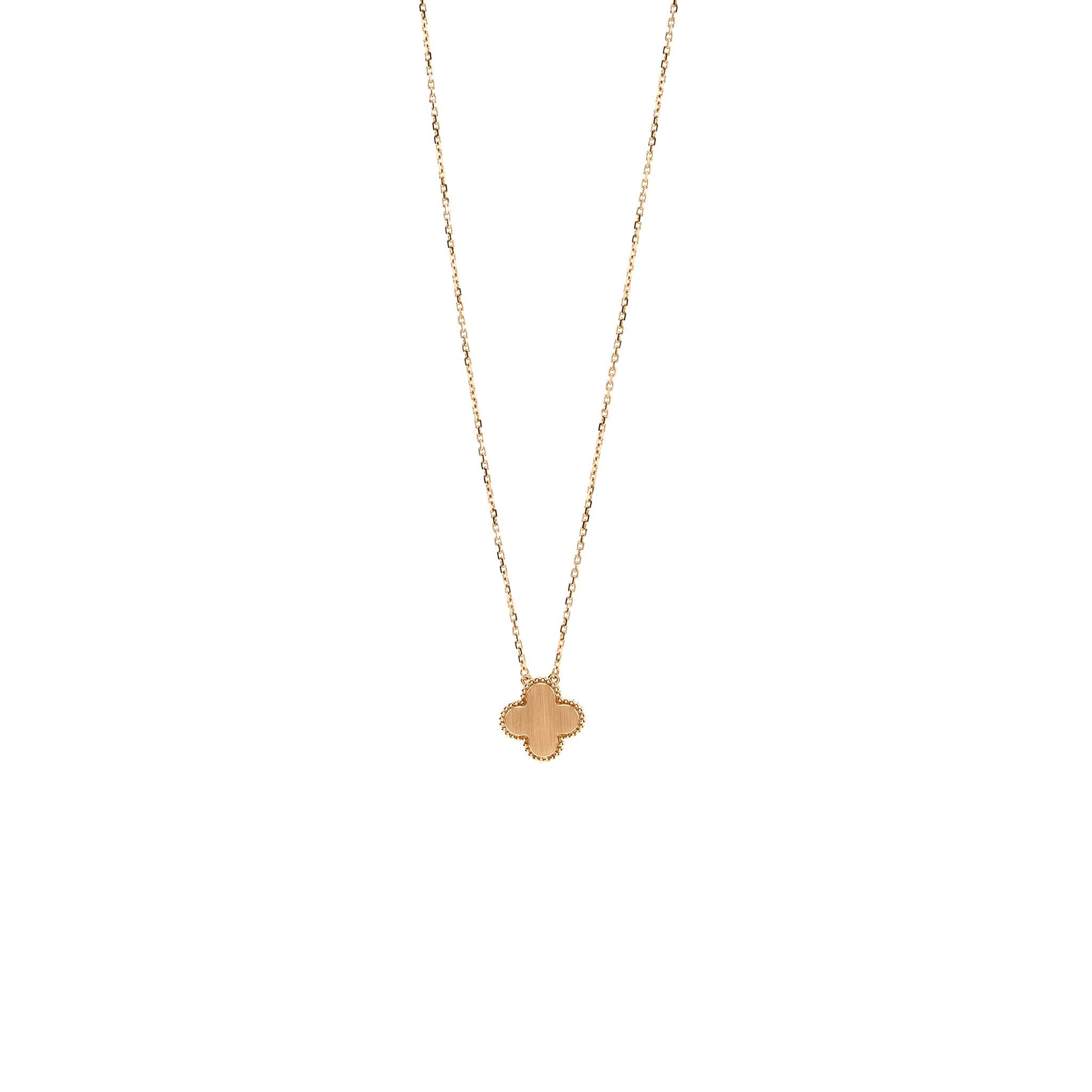 VAN CLEEF & ARPELS 2023 ALHAMBRA HOLIDAY LIMITED PENDANT ROSE GOLD/SILVER OBSIDIAN/DIAMOND