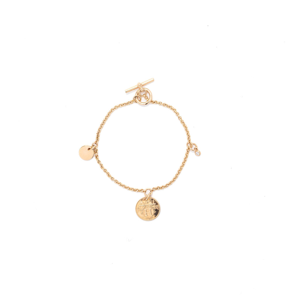 HERMES EX-LIBRIS BRACELET ROSE GOLD