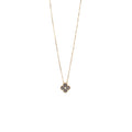 VAN CLEEF & ARPELS 2023 ALHAMBRA HOLIDAY LIMITED PENDANT ROSE GOLD/SILVER OBSIDIAN/DIAMOND