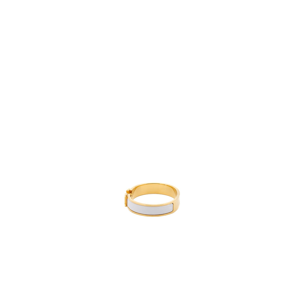 HERMES CLIC H BRACELET BLANC GHW