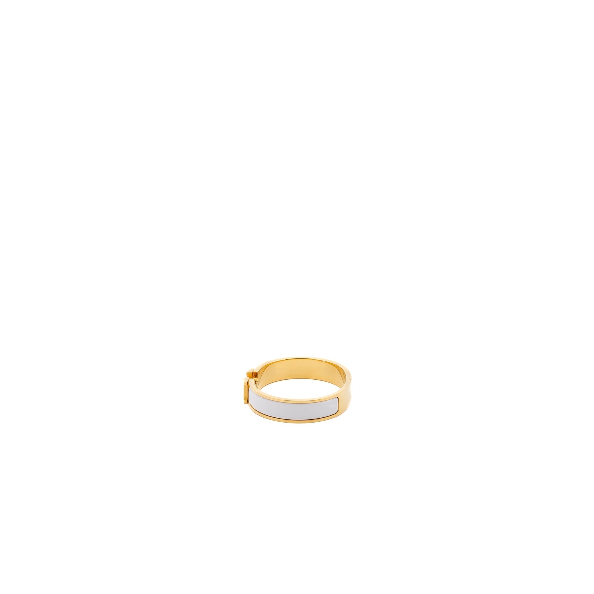 HERMES CLIC H BRACELET BLANC GHW