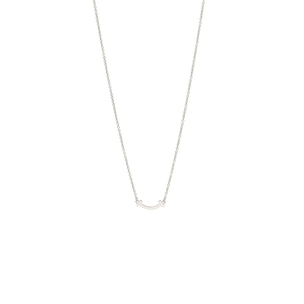 TIFFANY T SMILE PENDANT WHITE GOLD