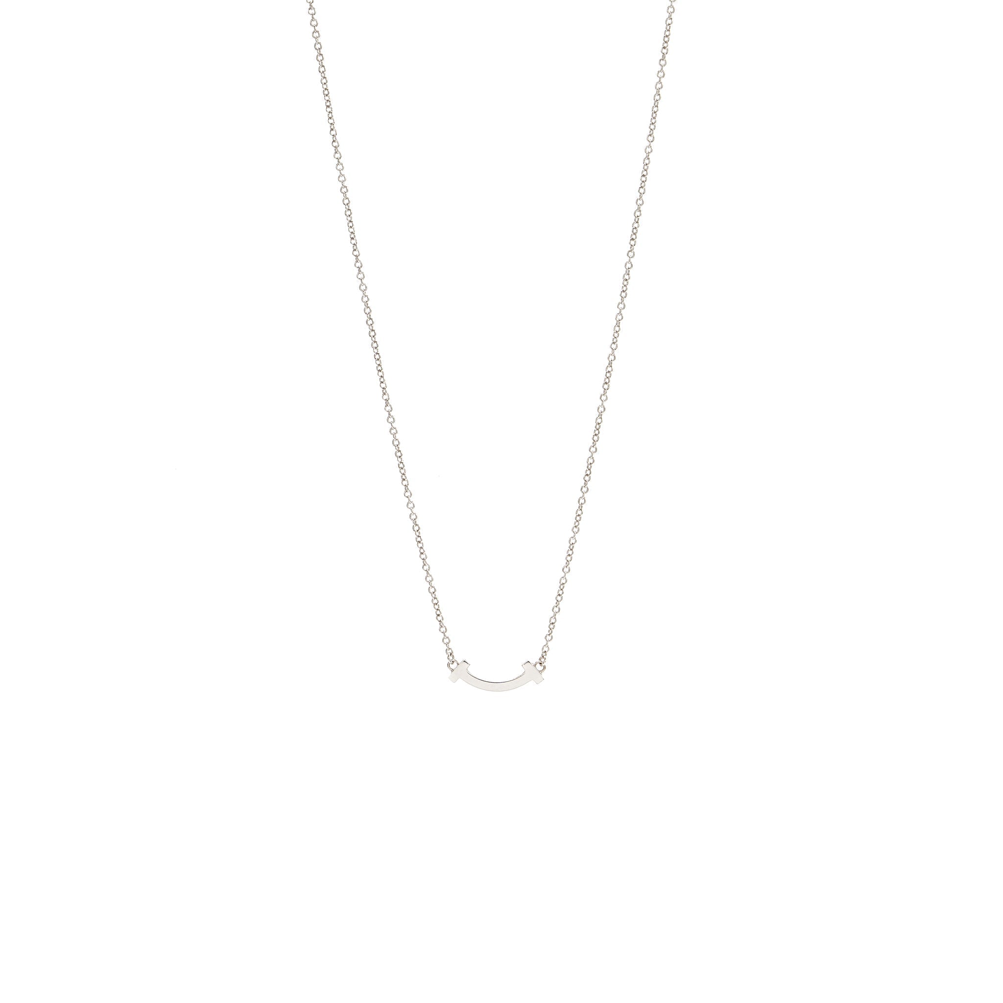 TIFFANY T SMILE PENDANT WHITE GOLD