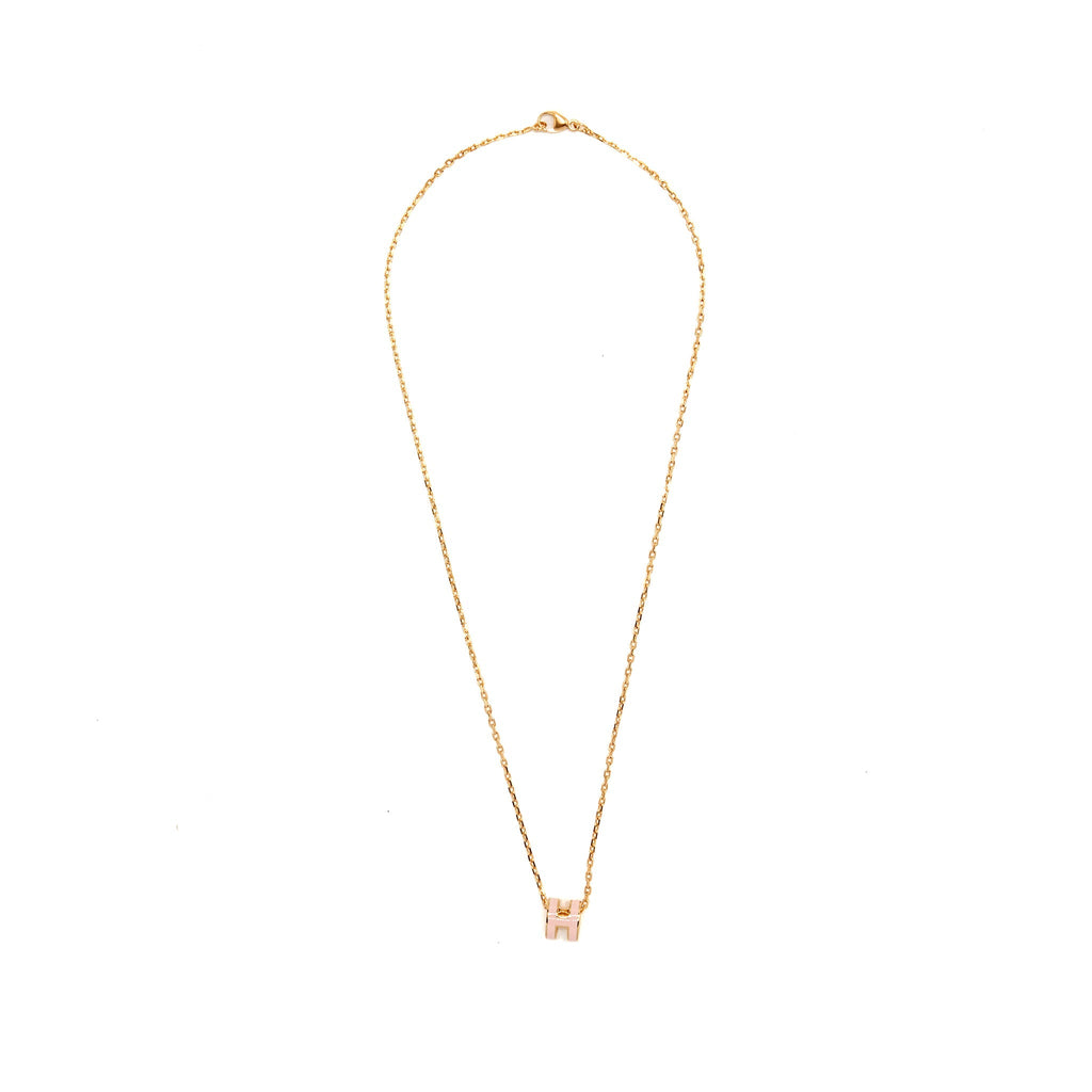 HERMES MINI POP H PENDANT ROSE DRAGEE RGHW