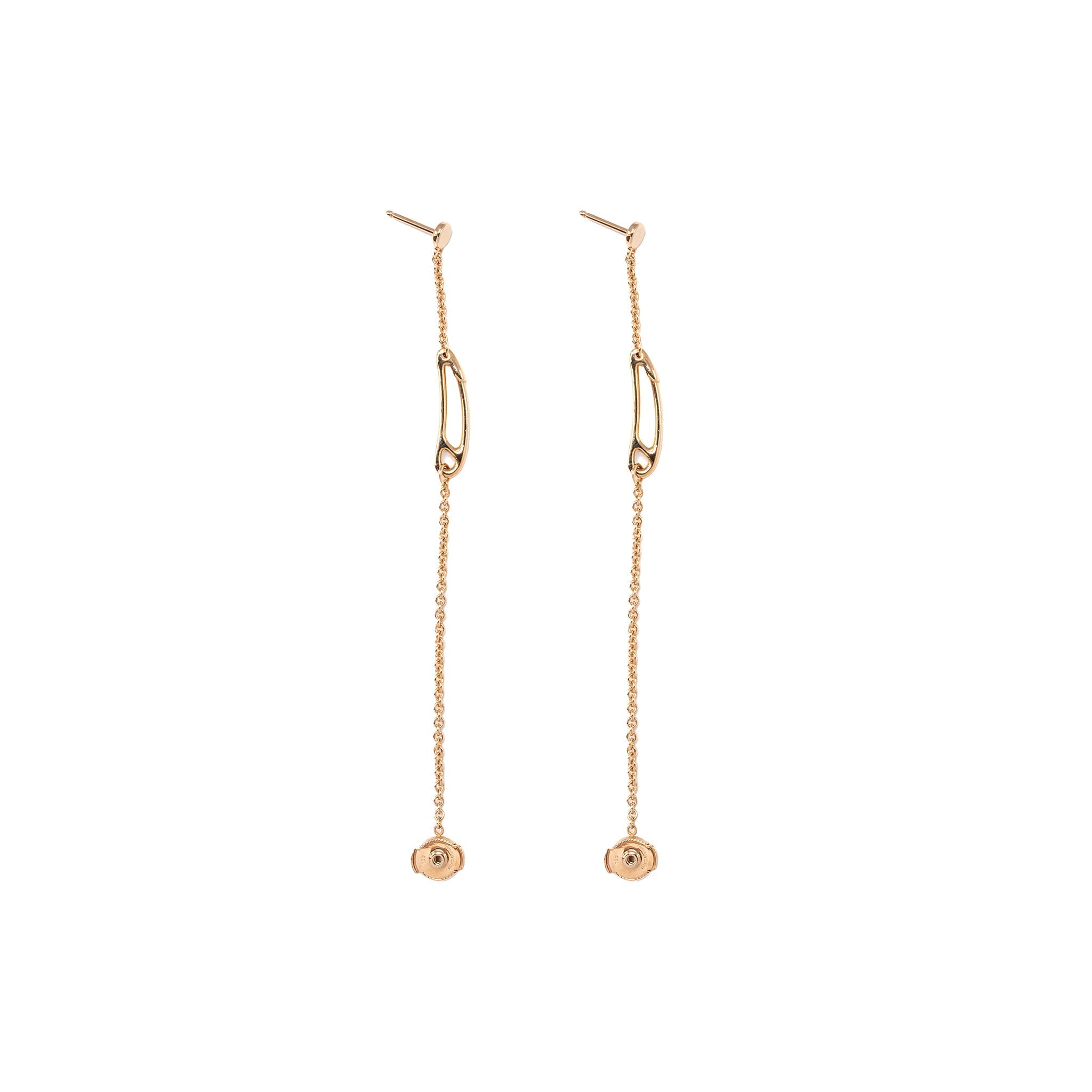 HERMES CHAINE D'ANCRE MINI PUNK EARRINGS ROSE GOLD