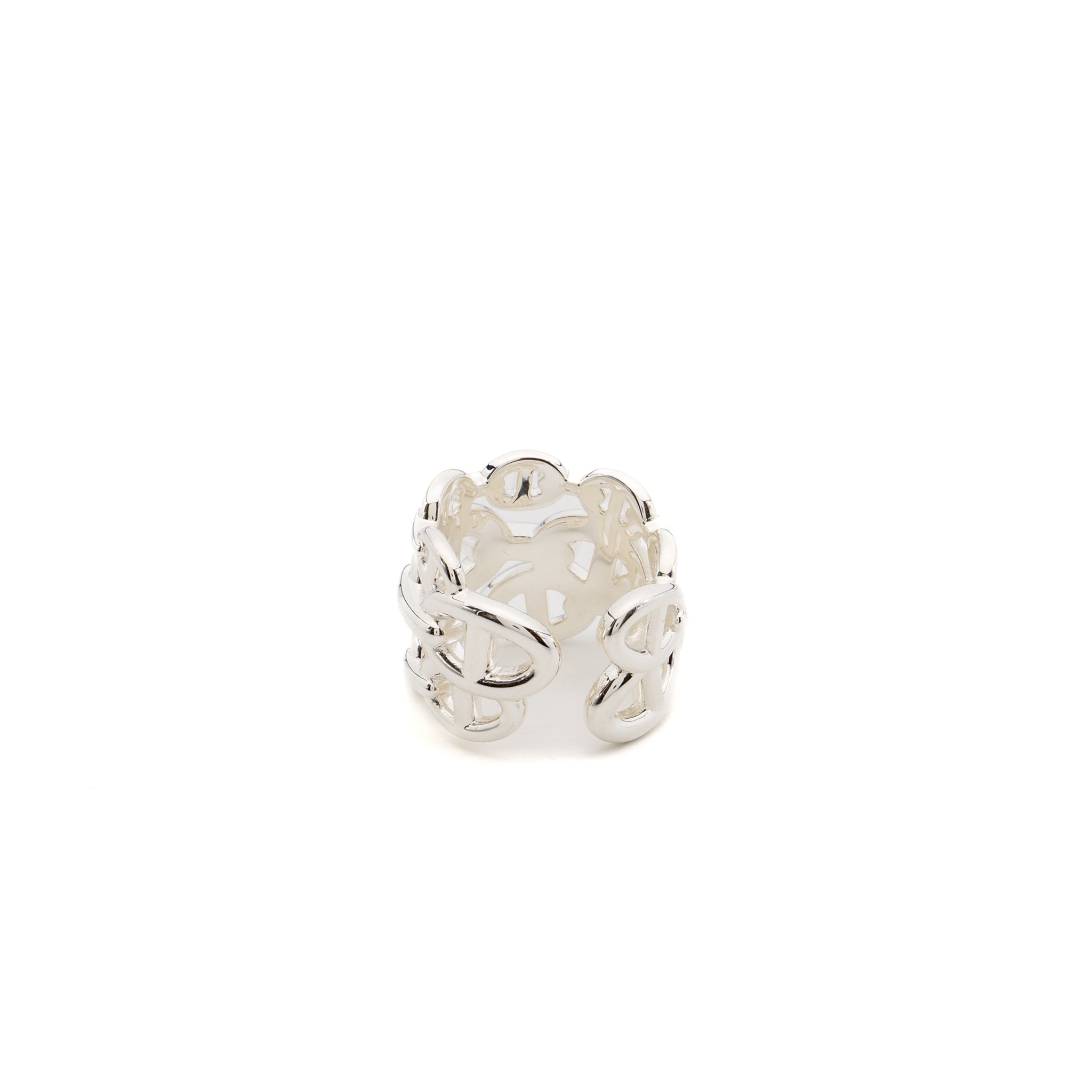HERMES CHINE D’ANCRE ENCHAINEE RING SILVER