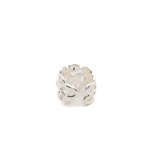 HERMES CHINE D’ANCRE ENCHAINEE RING SILVER